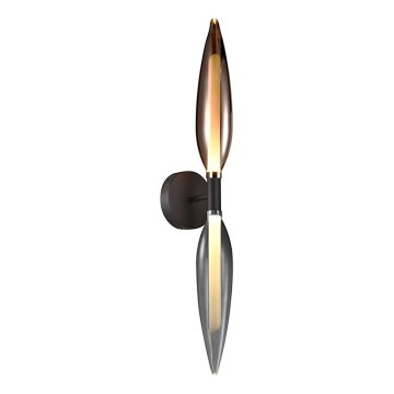 Applique da parete NORDIC 2xG9/5W/230V nero cromato/ramato