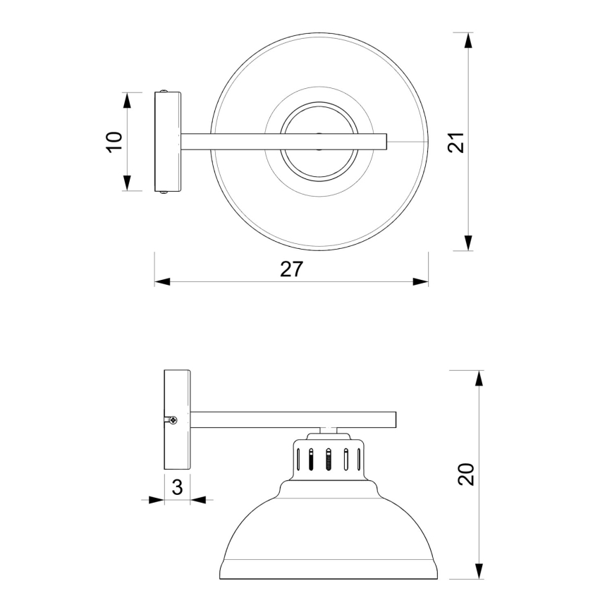 Applique da parete SVEN 1xE27/15W/230V colore crema