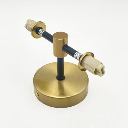 Applique da parete TESSA 2xG9/8W/230V ottone/nero fumé