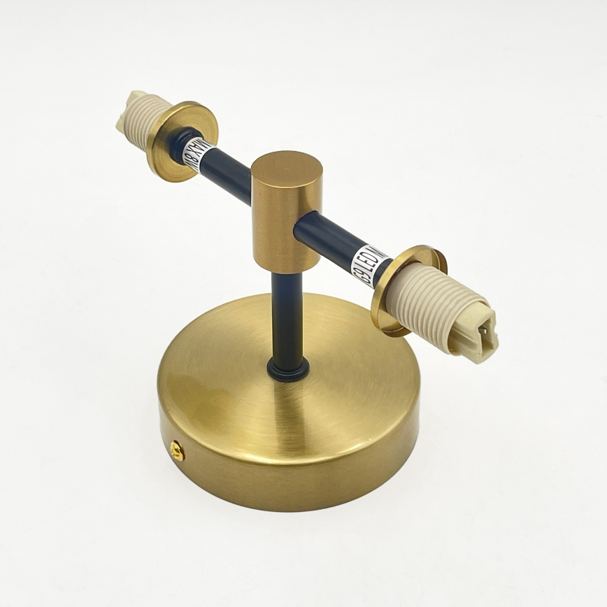 Applique da parete TESSA 2xG9/8W/230V ottone/nero fumé