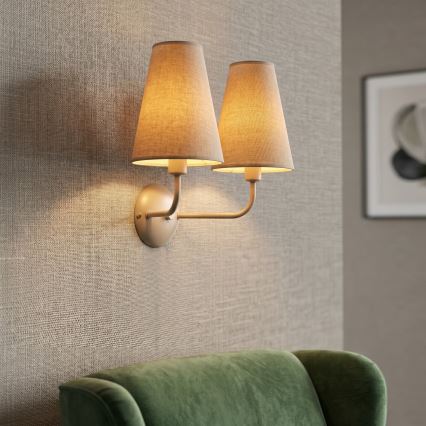 Applique da parete TORTOLA 2xE14/15W/230V beige