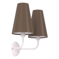 Applique da parete TORTOLA 2xE14/15W/230V marrone/crema