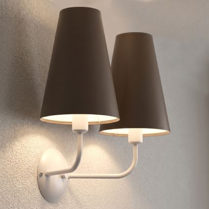 Applique da parete TORTOLA 2xE14/15W/230V marrone/crema
