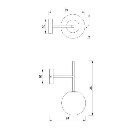 Applique DAGA 1xE14/60W/230V