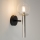 Applique DAISY 1xG9/12W/230V cromo lucido/nero/limpido