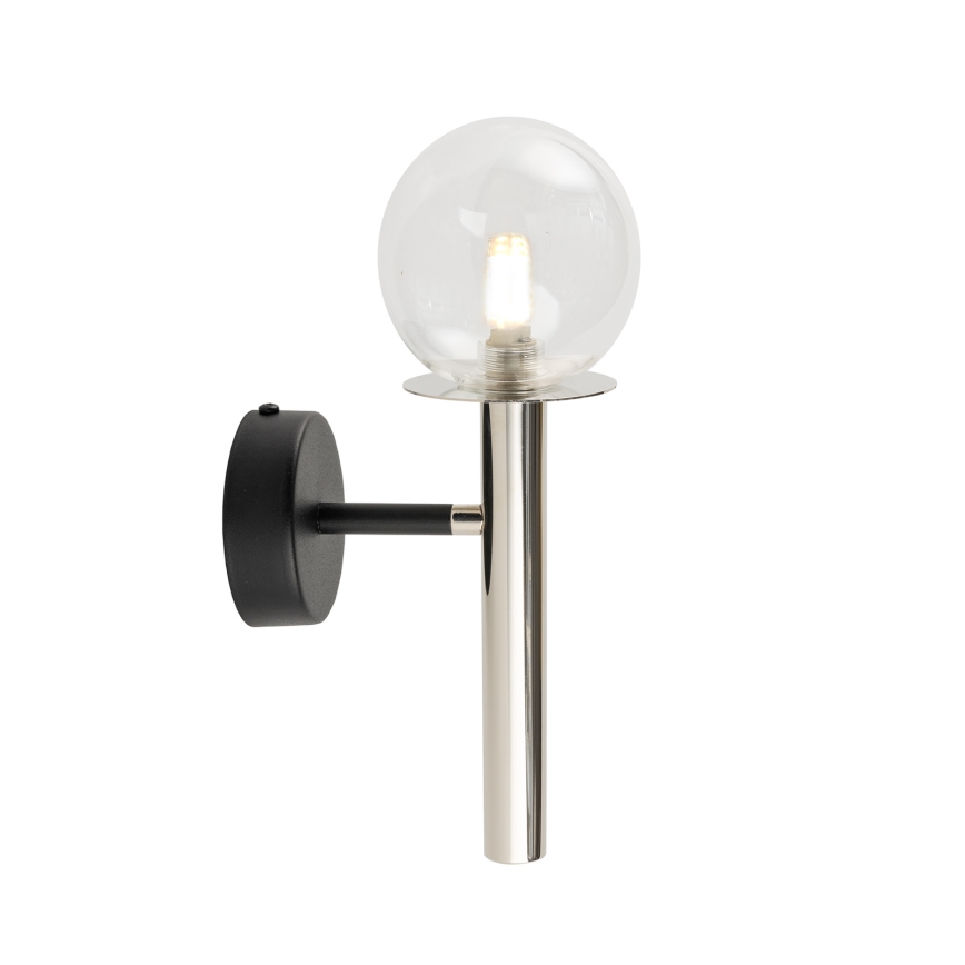 Applique DAISY 1xG9/12W/230V cromo lucido/nero/limpido