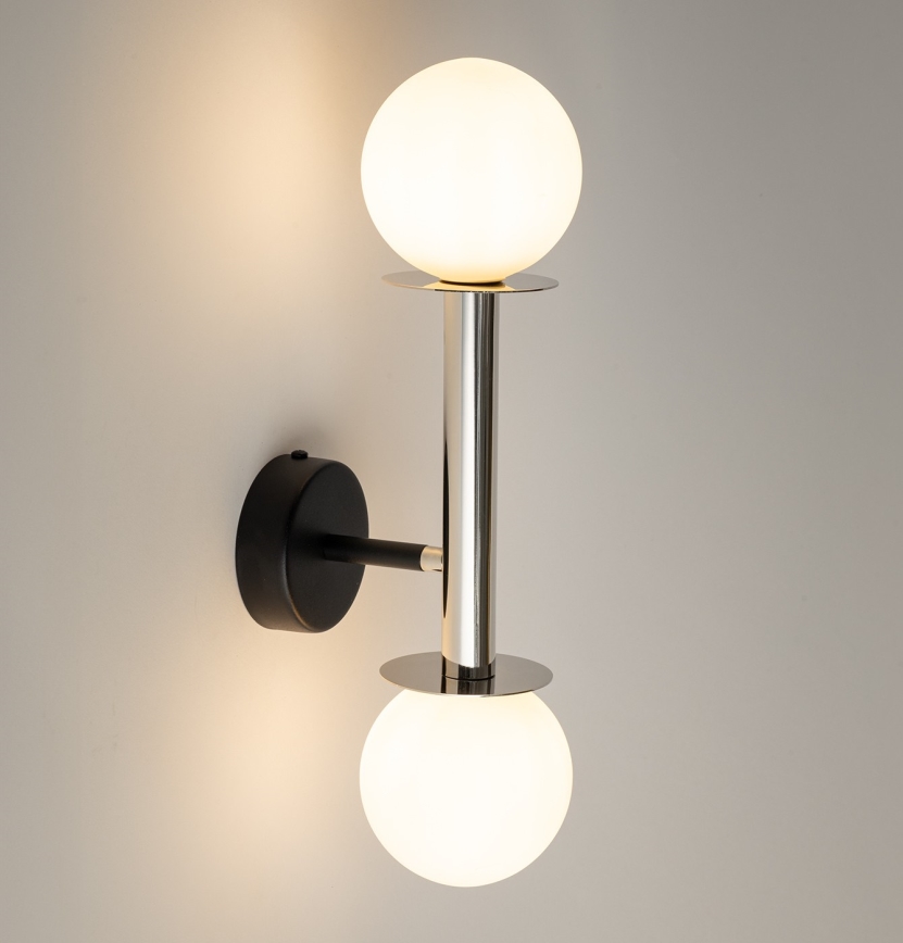Applique DAISY 2xG9/12W/230V cromo lucido/nero/bianco