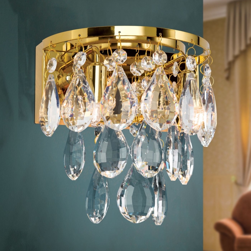 Applique di cristallo CELESTE 2xG9/40W/230V oro