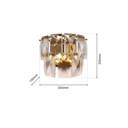 Applique di cristallo CHELSEA 2xE14/40W/230V oro