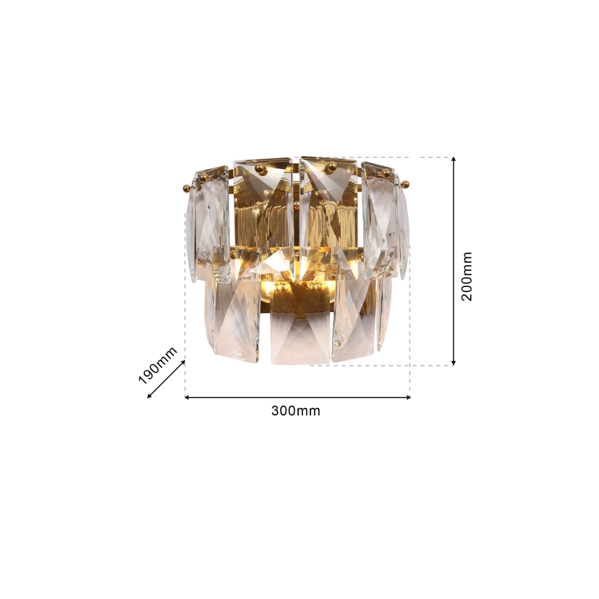 Applique di cristallo CHELSEA 2xE14/40W/230V oro