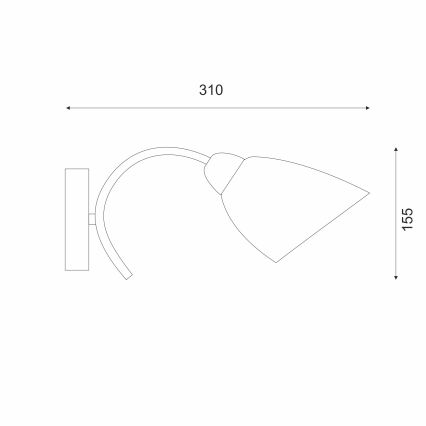 Applique DONNA 1xE27/60W/230V nichel