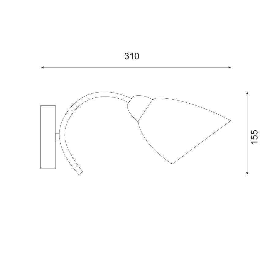 Applique DONNA 1xE27/60W/230V nichel