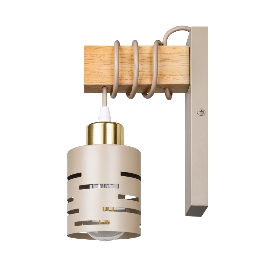 Applique ELEN 1xE27/35W/230V beige/oro/marrone