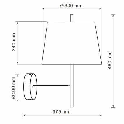 Applique ELENA 1xE27/20W/230V bianco