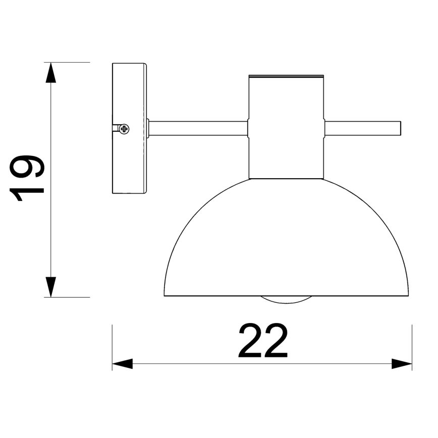Applique ESTATE MINI 1xE27/15W/230V nero