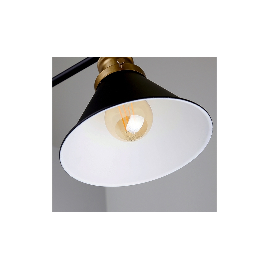 Applique FUNDO 1xE27/40W/230V nero/oro