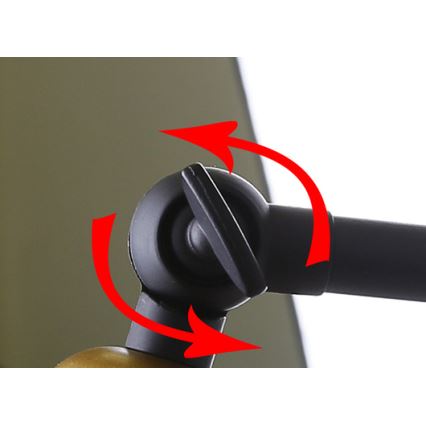 Applique FUNDO 1xE27/40W/230V nero/oro