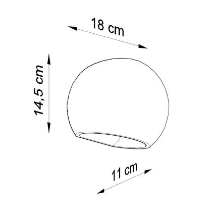 Applique GLOBE 1xE27/60W/230V bianca