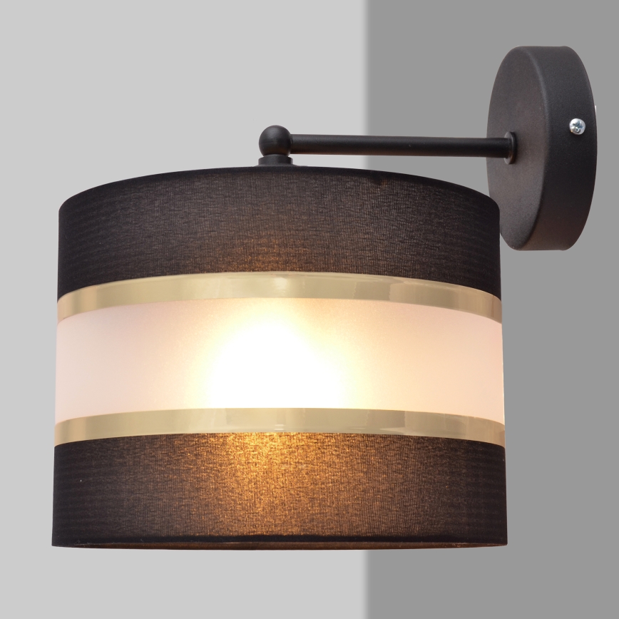 Applique HELEN 1xE27/15W/230V nero/oro