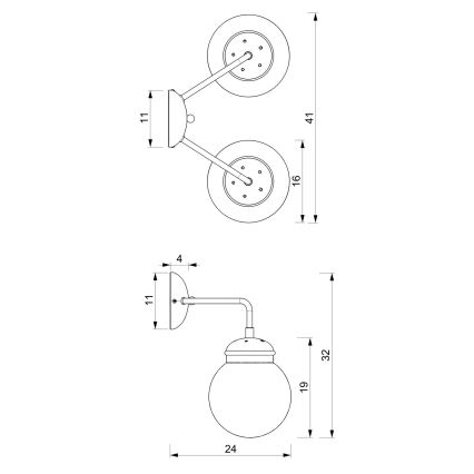 Applique HYDRO 2 2xE14/60W