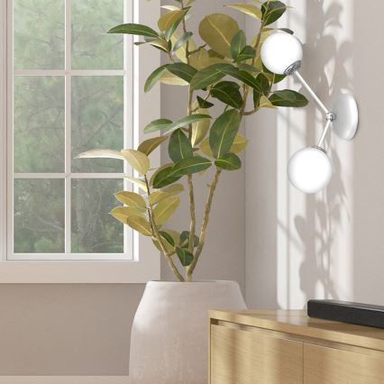 Applique JOY 2xE14/40W/230V bianco/cromo lucido