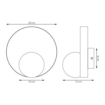 Applique KIDO 1xG9/8W/230V beige