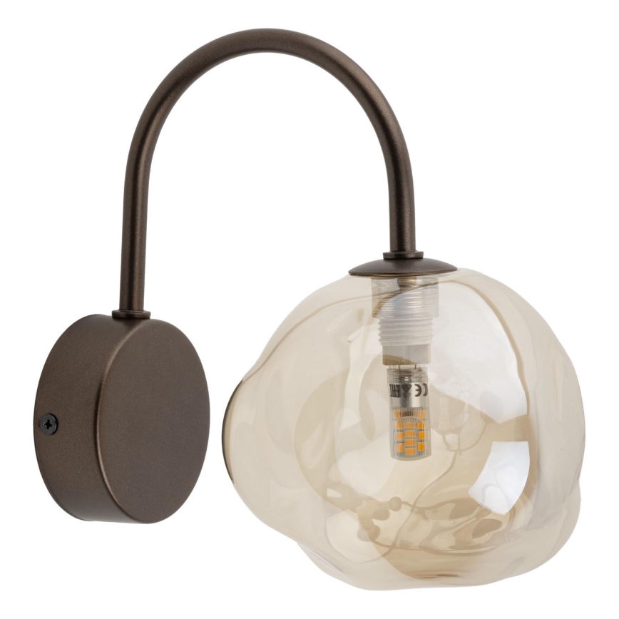 Applique LAVA 1xG9/8W/230V bronzo/fumé beige
