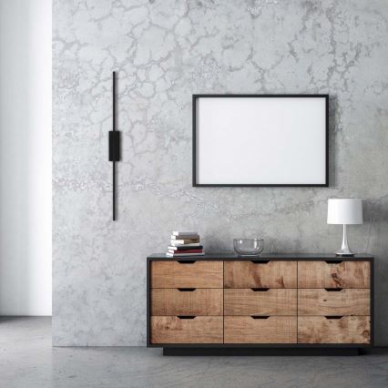 Applique LED AISHA LED/12W/230V 4000K 80 cm nera