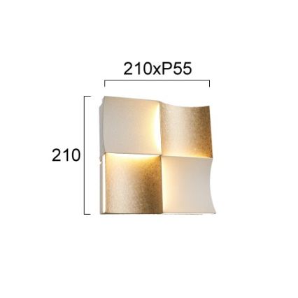Applique LED ARIELLA LED/24W/230V dorata