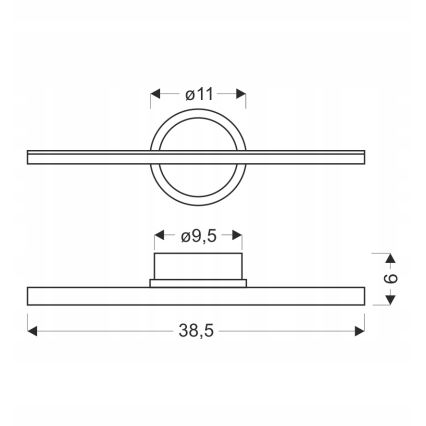 Applique LED BATUTA LED/10W/230V marrone