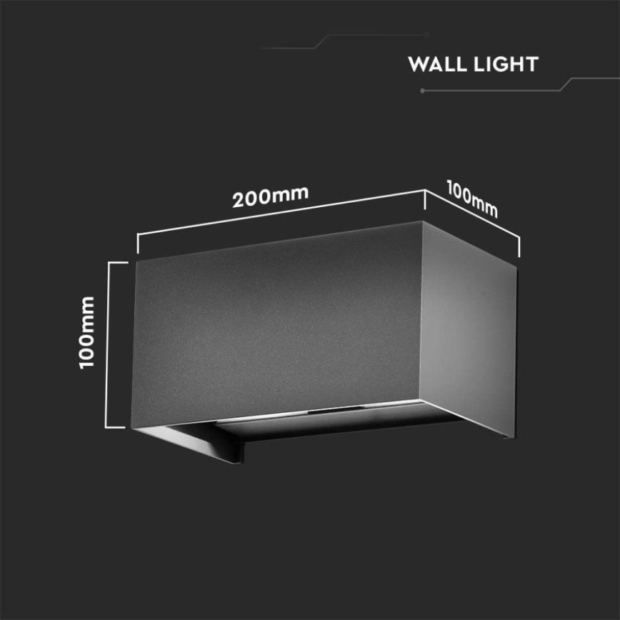 Applique LED da esterno 24W/230V 4000K IP65 antracite