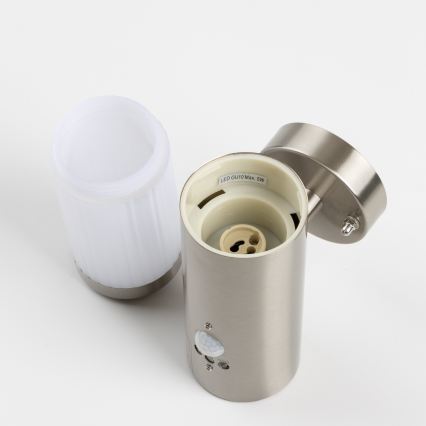 Applique LED da esterno con sensore di movimento 1xGU10/5W/230V IP44 cromo opaco