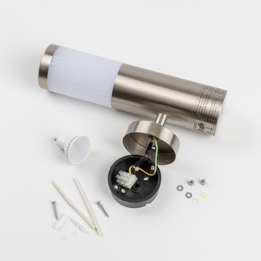 Applique LED da esterno con sensore di movimento 1xGU10/5W/230V IP44 cromo opaco