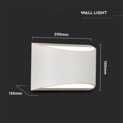Applique LED da esterno LED/9W/230V 4000K IP54 bianco