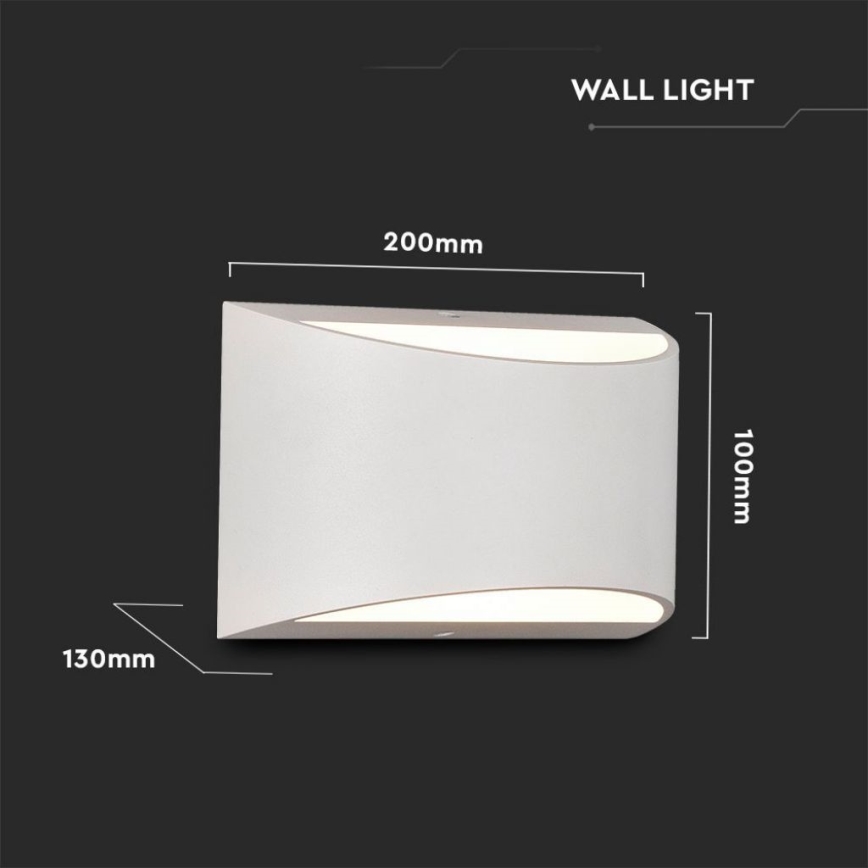 Applique LED da esterno LED/9W/230V 4000K IP54 bianco