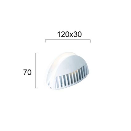 Applique LED da esterno WINDOW LED/7W/230V IP65 bianca
