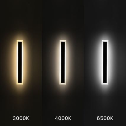 Applique LED da esterno WOW LED/20W/230V 3000/4000/6500K 60 cm IP54 nero