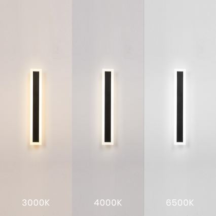 Applique LED da esterno WOW LED/20W/230V 3000/4000/6500K 60 cm IP54 nero