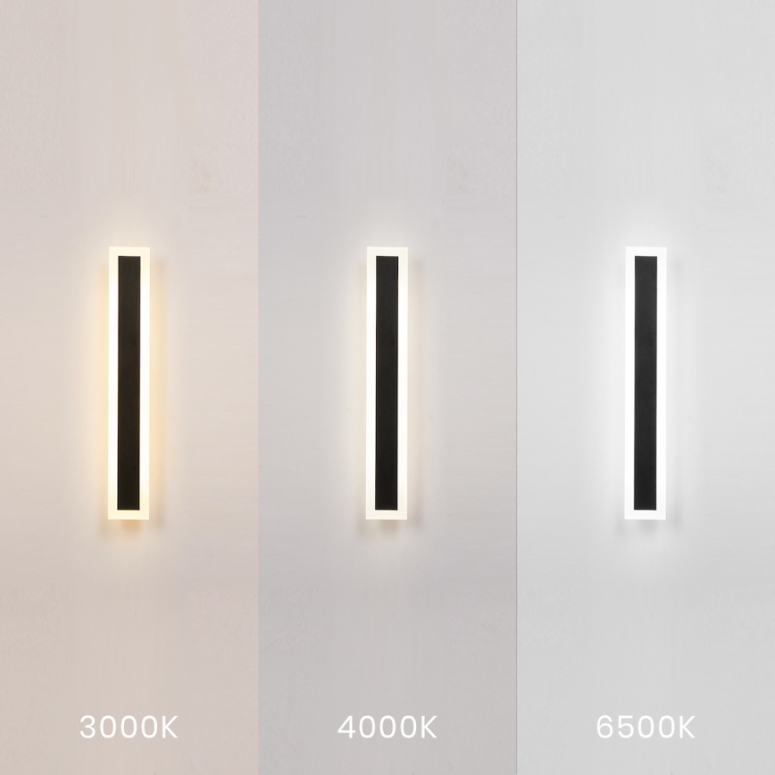 Applique LED da esterno WOW LED/20W/230V 3000/4000/6500K 60 cm IP54 nero