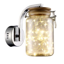 Applique LED JAR LED/5W/230V oro/cromo lucido/legno