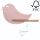 Applique LED per bambini con mensola BIRD LED/5W/230V rosa/legno