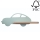 Applique LED per bambini con mensola CAR LED/5W/230V verde/legno
