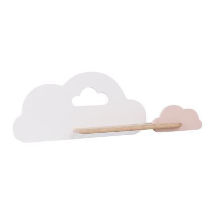 Applique LED per bambini con mensola CLOUD LED/5W/230V bianco/rosa