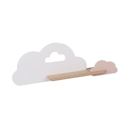 Applique LED per bambini con mensola CLOUD LED/5W/230V bianco/rosa