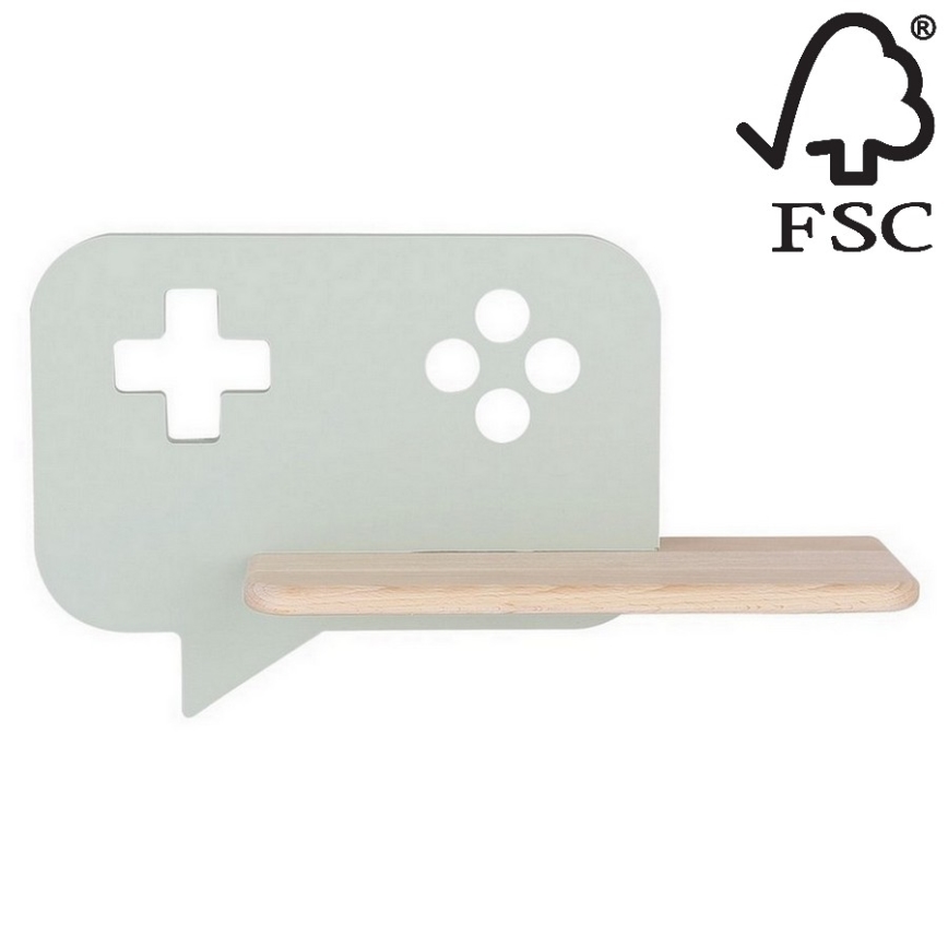 Applique LED per bambini con mensola CONSOLE LED/5W/230V verde