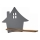 Applique LED per bambini con mensola HOUSE LED/4W/230V grigio/legno