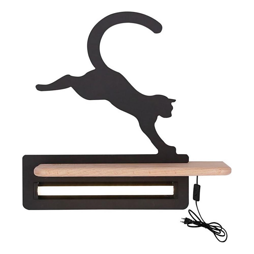 Applique LED per bambini con mensola JUMPING CAT LED/5W/230V