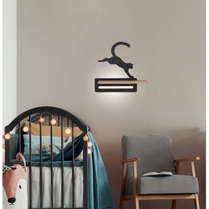 Applique LED per bambini con mensola JUMPING CAT LED/5W/230V