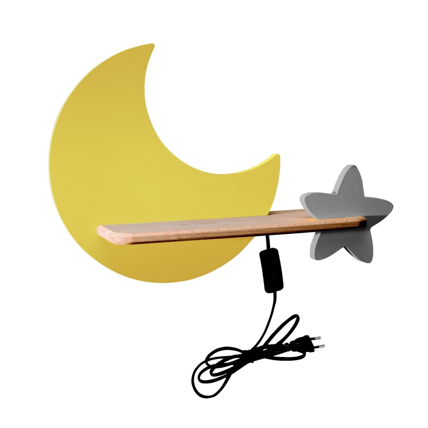 Applique LED per bambini con mensola MOON LED/5W/230V