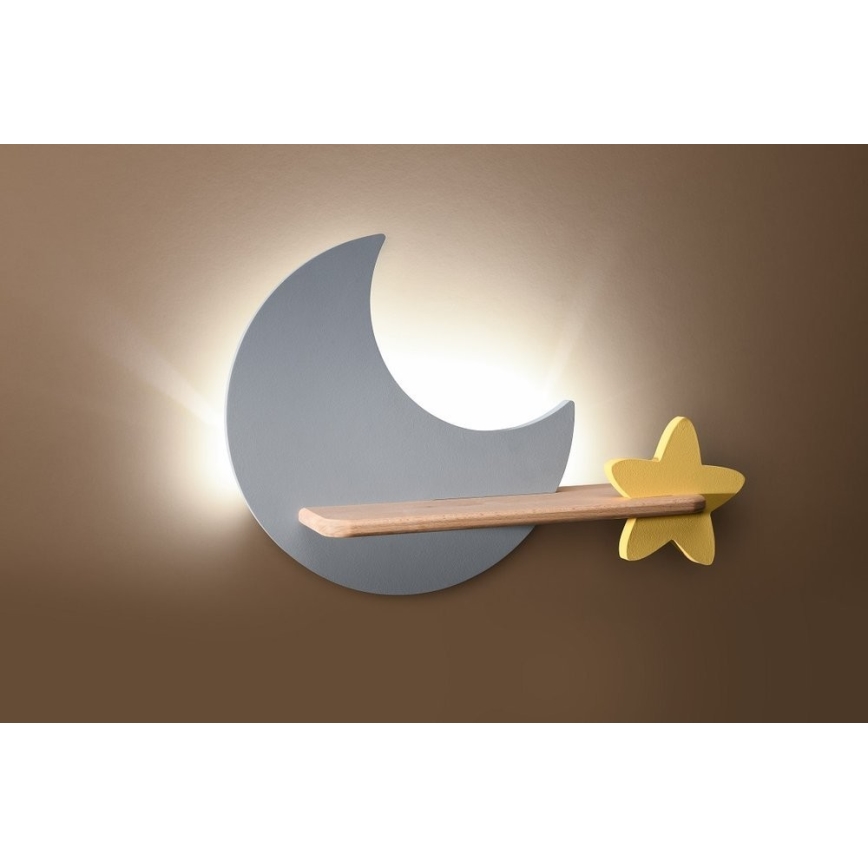 Applique LED per bambini con mensola MOON LED/5W/230V